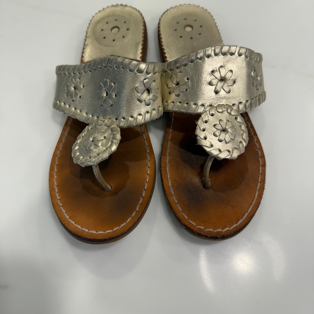 Jack Rogers Metallic Kids Sandals